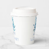 Gobelets En Papier Sous l'aquarelle de la mer Octopus Nautique (Gauche)