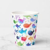 Gobelets En Papier Sous le Baby shower d'anniversaire du crabe arc-en (Verso)