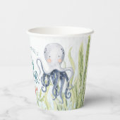 Gobelets En Papier Sous le Baby shower de l'océan (Verso)