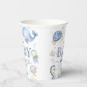 Gobelets En Papier Sous le Baby shower marin Océan bleu (Droite)
