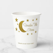 Gobelets En Papier Sous les étoiles Anniversaire (Recto)