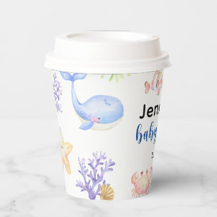 Gobelets En Papier Sous l'océan Baby Shower Animaux marins
