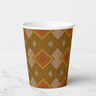 Gobelets En Papier Southwestern Rustic Diamond Pattern