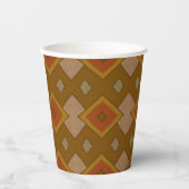 Gobelets En Papier Southwestern Rustic Diamond Pattern (Recto)