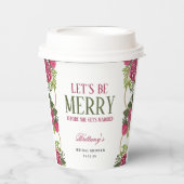 Gobelets En Papier Soyons joyeux Fête des mariées de Noël (Recto)