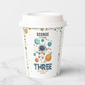 Gobelets En Papier Space Adventure 3rd Birthday | Outer Space Party (Verso)