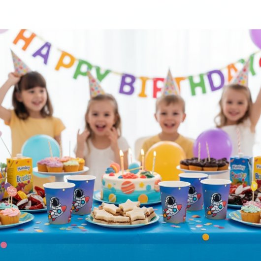 Gobelets En Papier Space Adventure Coupes d'anniversaire