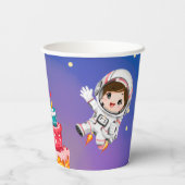 Gobelets En Papier Space Adventure Coupes d'anniversaire (Verso)