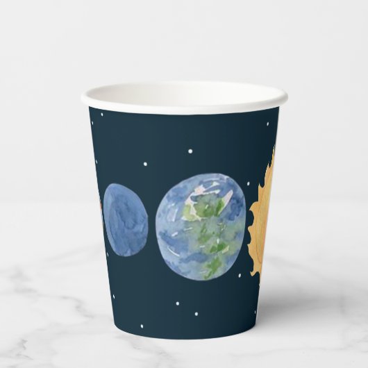 Gobelets En Papier Space Adventure : Planètes (Verso)