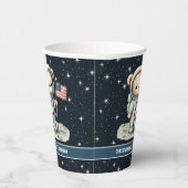 Gobelets En Papier Space Adventure Teddy Bear Astronaut Baby Boy Cups (Droite)