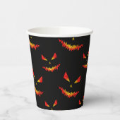 Gobelets En Papier Sparkly Jack O'Lantern face motif Halloween (Gauche)