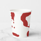 Gobelets En Papier Spatule de sang Main sanglante Imprimer Halloween (Droite)