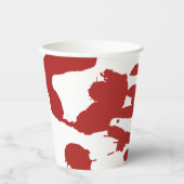 Gobelets En Papier Spatule de sang Main sanglante Imprimer Halloween (Recto)