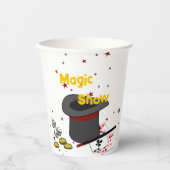 Gobelets En Papier Spectacle magique Noir Blanc Rouge Fête d'annivers (Recto)