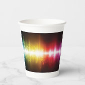 Gobelets En Papier Spectre musical Soundwave Vibrant Audio Visualizer (Recto)
