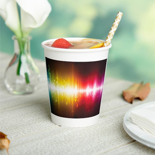 Gobelets En Papier Spectre musical Soundwave Vibrant Audio Visualizer