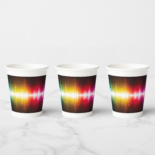 Gobelets En Papier Spectre musical Soundwave Vibrant Audio Visualizer