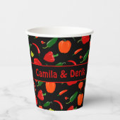 Gobelets En Papier Spicy Chili Pepper Pattern Personalized Party (Recto)