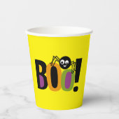 Gobelets En Papier Spider BOO Halloween (Recto)