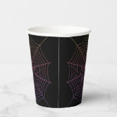 Gobelets En Papier Spider web noir violet orange Halloween (Droite)