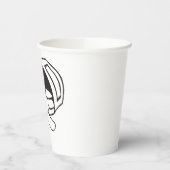 Gobelets En Papier Spilled Beans Black and White Outline (Gauche)