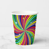 Gobelets En Papier Spirale arc-en-ciel (Verso)