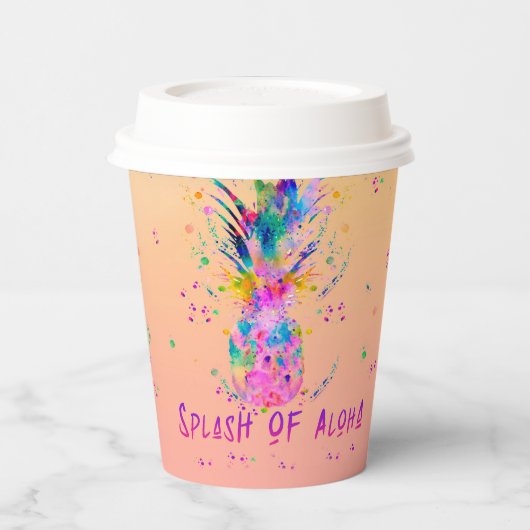Gobelets En Papier Splash of Aloha (Gauche)