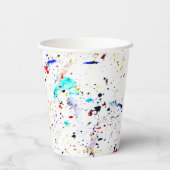 Gobelets En Papier Splashes de peinture art Abstrait (Verso)
