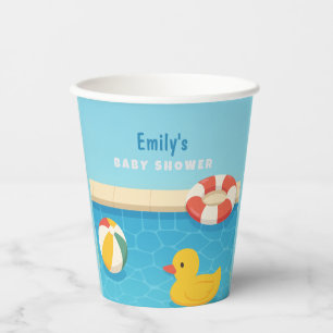 Gobelets En Papier Splish Splash c'est un Baby shower Baby Bash
