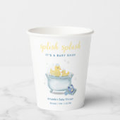 Gobelets En Papier Splish Splash Maman Canard Bébé Douche (Verso)