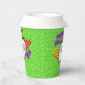 Gobelets En Papier Spooky Ghost Halloween Cups - green (Droite)