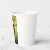 Gobelets En Papier Spooky Halloween Witch Flying on Broomstick (Gauche)