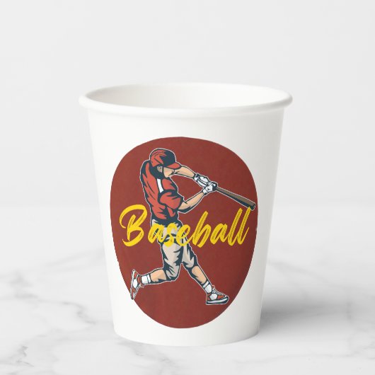 Gobelets En Papier Sport de baseball (Recto)