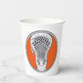 Gobelets En Papier Sports de crosse Orange (Verso)