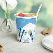 Gobelets En Papier Sports d'hiver extrêmes