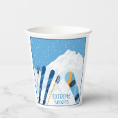 Gobelets En Papier Sports d'hiver extrêmes (Recto)