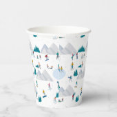 Gobelets En Papier Sports d'hiver Vacances Motif (Droite)