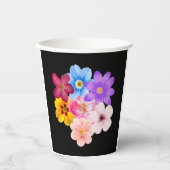 Gobelets En Papier Spring Harmony - Mixed Watercolor Flower Bouquet (Recto)