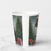 Gobelets En Papier Springer Spaniel Chien dans la neige Noël (Droite)