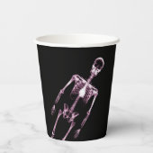 Gobelets En Papier Squelette à rayons X rose (Verso)