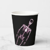 Gobelets En Papier Squelette à rayons X rose (Recto)