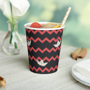 Gobelets En Papier SS Georgie Boat Chevron Motif