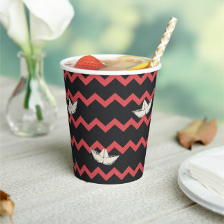 Gobelets En Papier SS Georgie Boat Chevron Motif