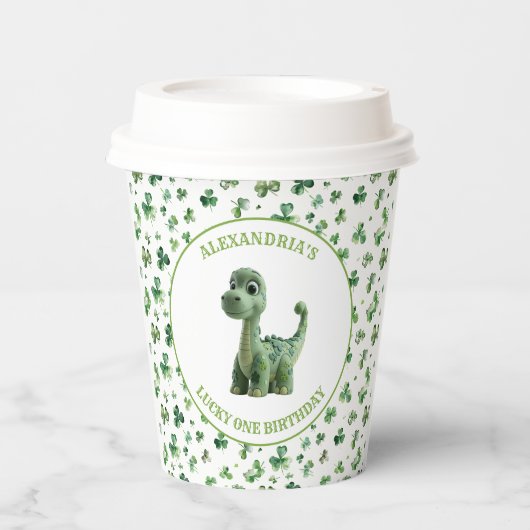 Gobelets En Papier St patrick Lucky One Dinosaur Paper Cup (Recto)