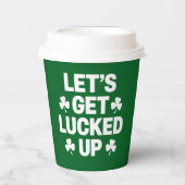 Gobelets En Papier St Patrick's Day Faisons chanceler Irlandais Clove (Recto)