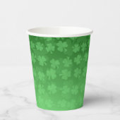 Gobelets En Papier St. Patrick's Day green shamrock ombre motif (Gauche)