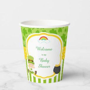 Gobelets En Papier St Patrick's Day Irish Holiday Girl Baby shower