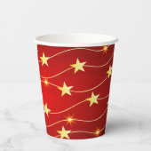 Gobelets En Papier Star Adored Ruby Motif rouge (Verso)