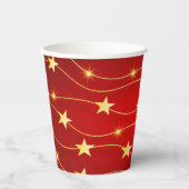 Gobelets En Papier Star Adored Ruby Motif rouge (Recto)