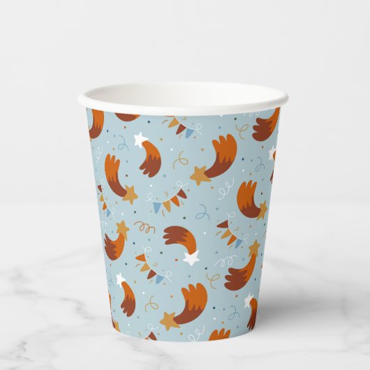 Gobelets En Papier Star de tournage & Confetti Celebration Blue (Recto)